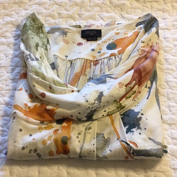 Anthropologie Deletta Ivory/Multi Paint Splatter - Picture 5 of 7
